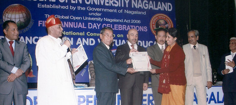 Receiving National Award for Excellence in School Education