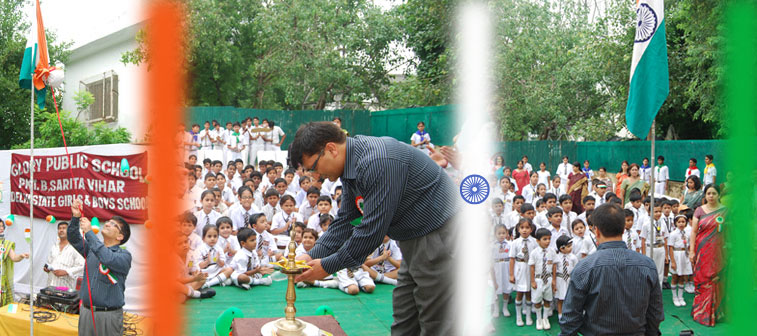 Lighting the Lamp for a pious beginning to the celebrations